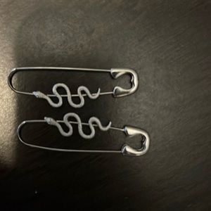 Safety pin earrings